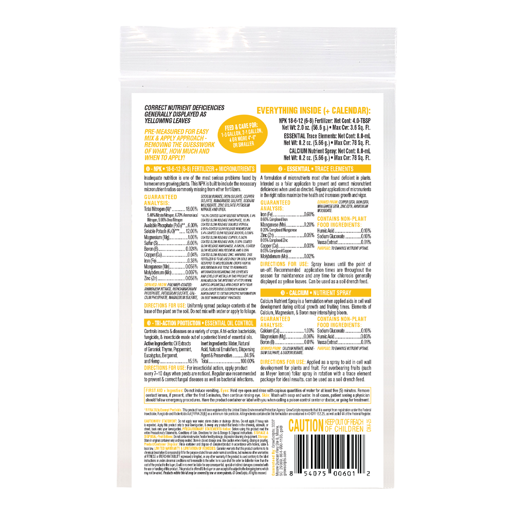 Lemon Tree Fertilizer Kit: 3-in-1 Container Lemon Tree