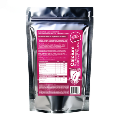 Silver packaging with a pink label on a white background