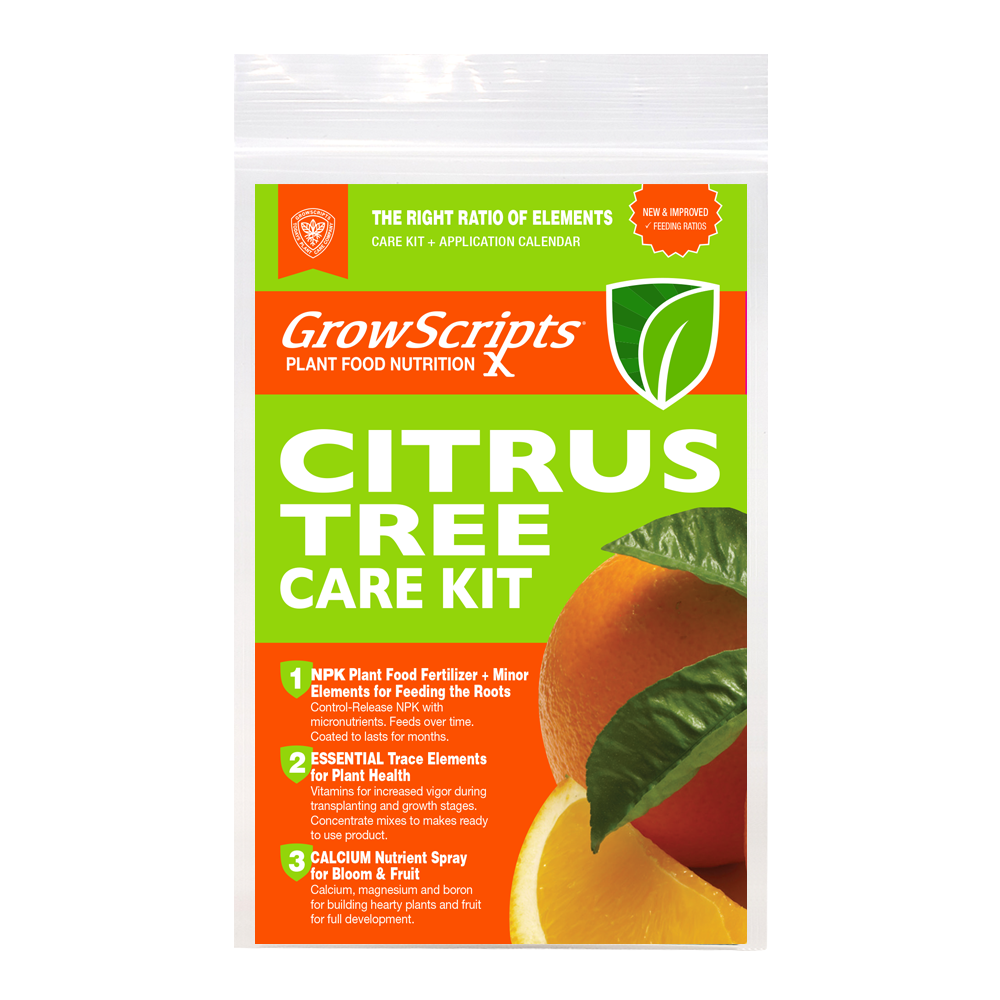 GrowScripts Citrus Tree Care Kit packaging on a white background